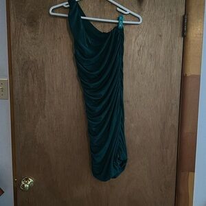 Dark green cocktail dress